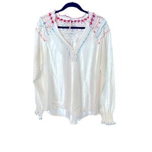 Free People Embroidered top